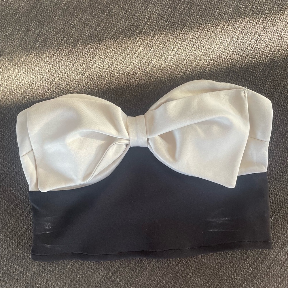 Body Central Black and White Tube Top